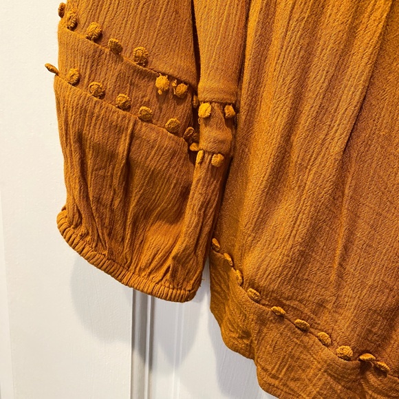 Old Navy Boho Pom Top Burnt Tobacco XS - Picture 4 of 4